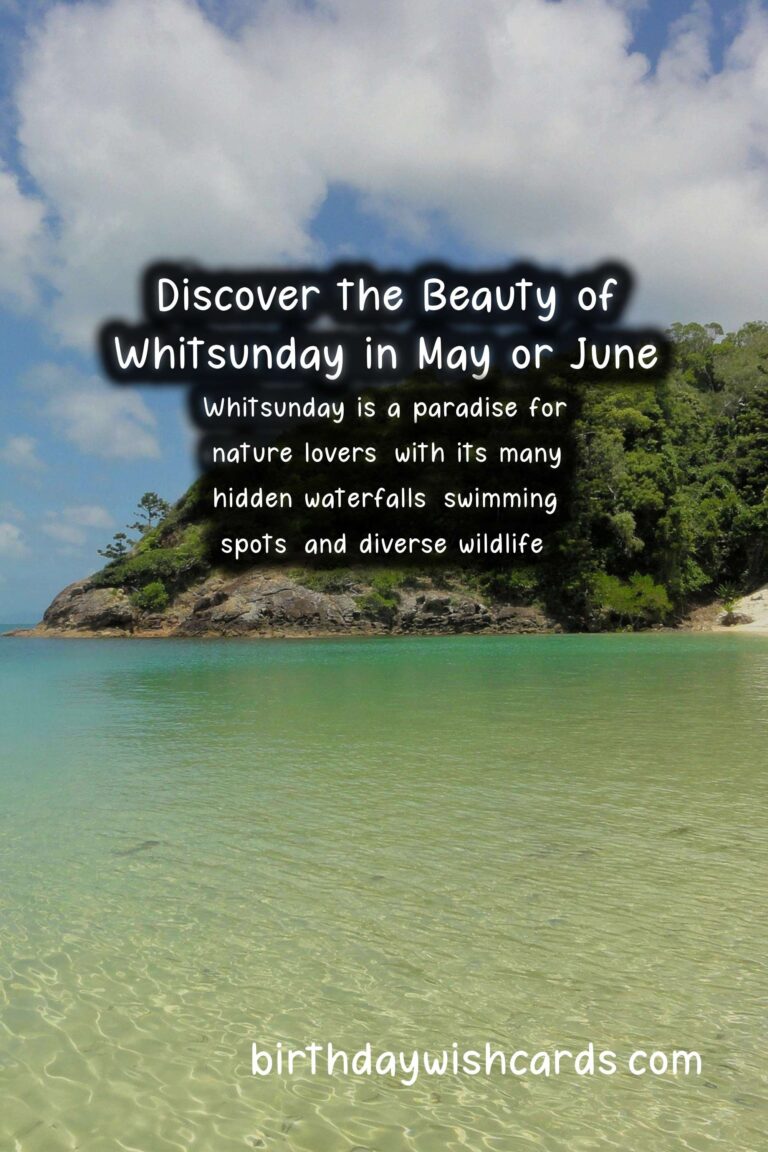 Discover the Beauty of Whitsunday in May or June