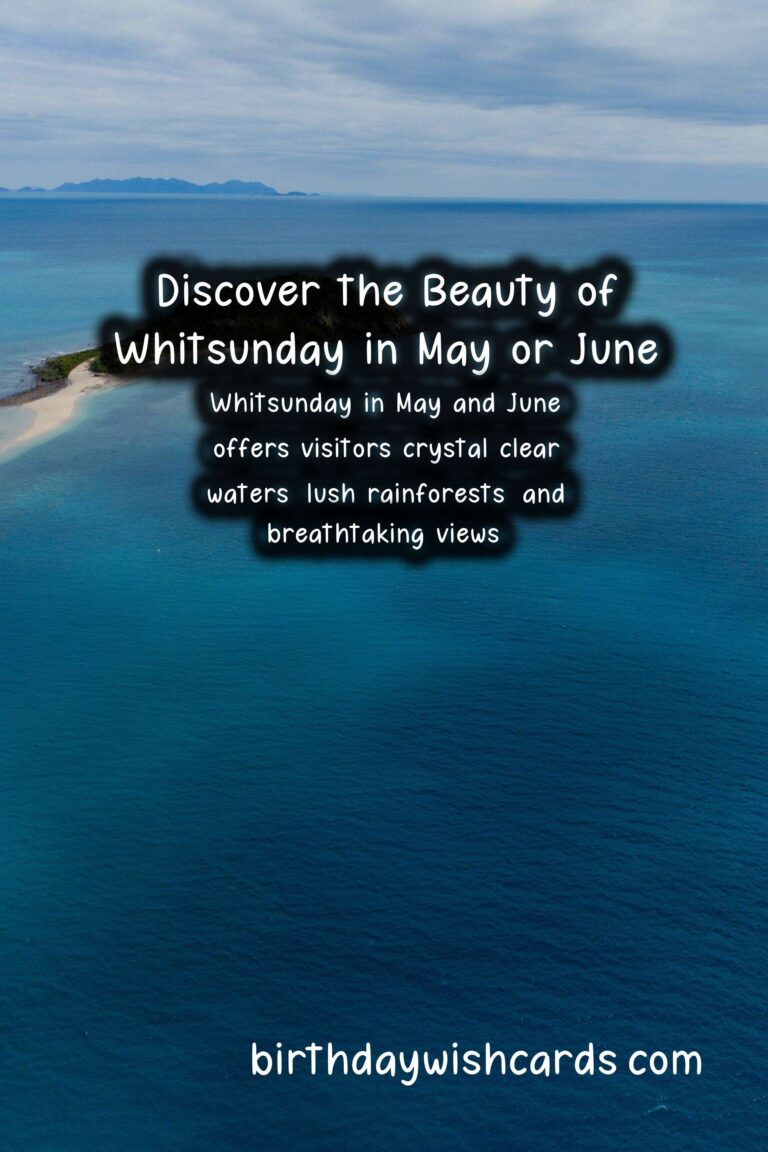 Discover the Beauty of Whitsunday in May or June
