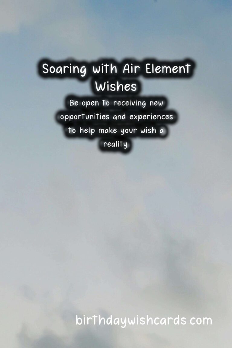 Discover the Power of Air Element Wishes: Soaring with Freedom and Clarity