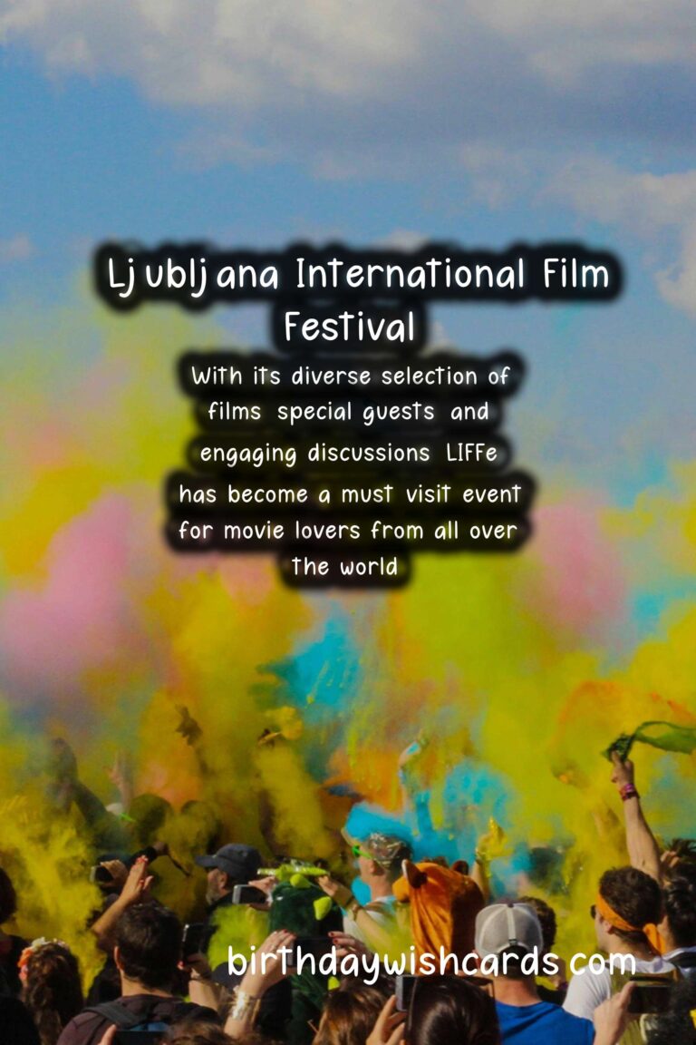 Experience the Magic of Ljubljana International Film Festival Late November