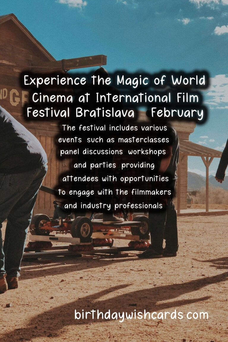 Experience the Magic of World Cinema at International Film Festival Bratislava - February