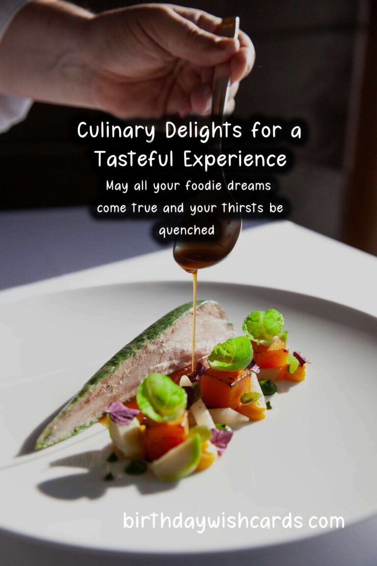 Food and Beverage Wishes for a Delicious and Refreshing Experience