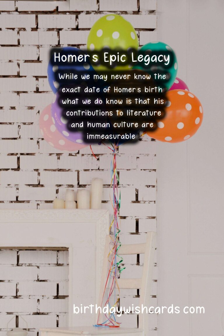 Homer Birthday Wishes: Epic Quotes and Mythological Glory