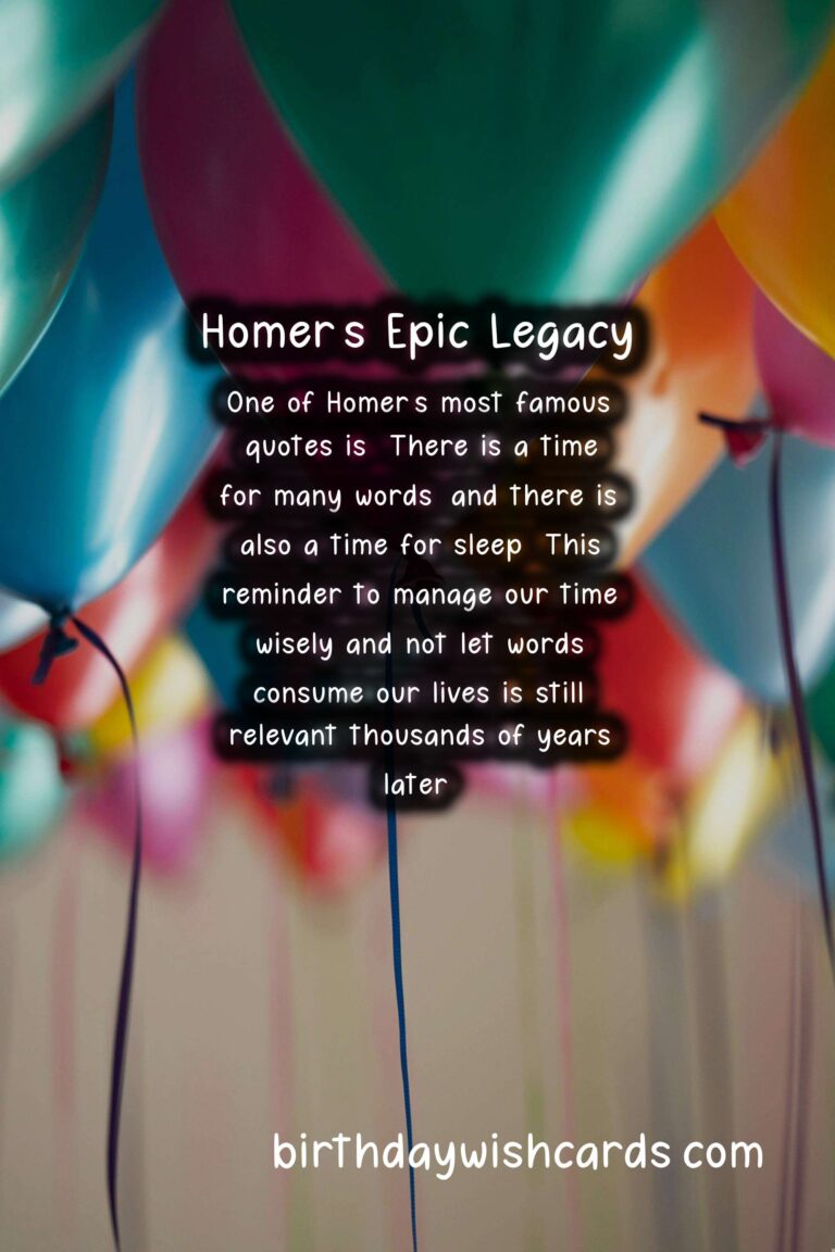 Homer Birthday Wishes: Epic Quotes and Mythological Glory