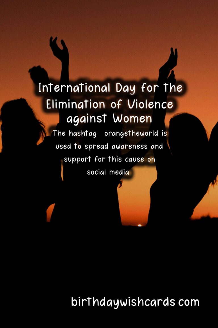 International Day for the Elimination of Violence against Women – November 25