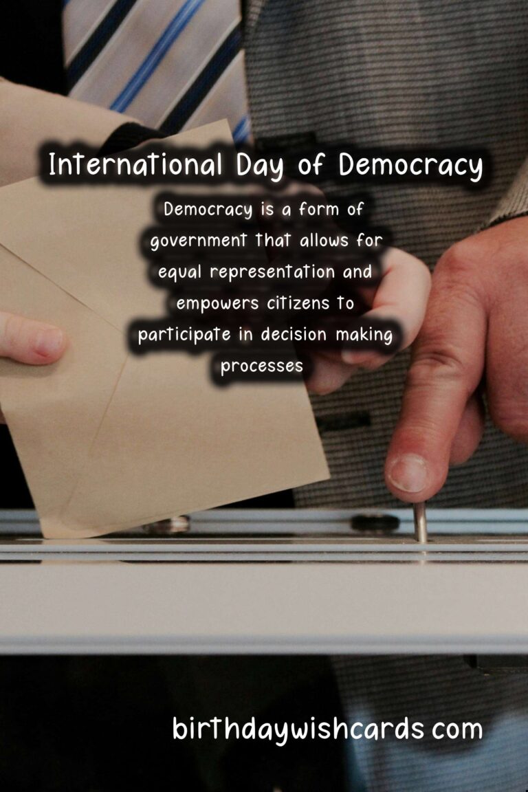 International Day of Democracy – September 15