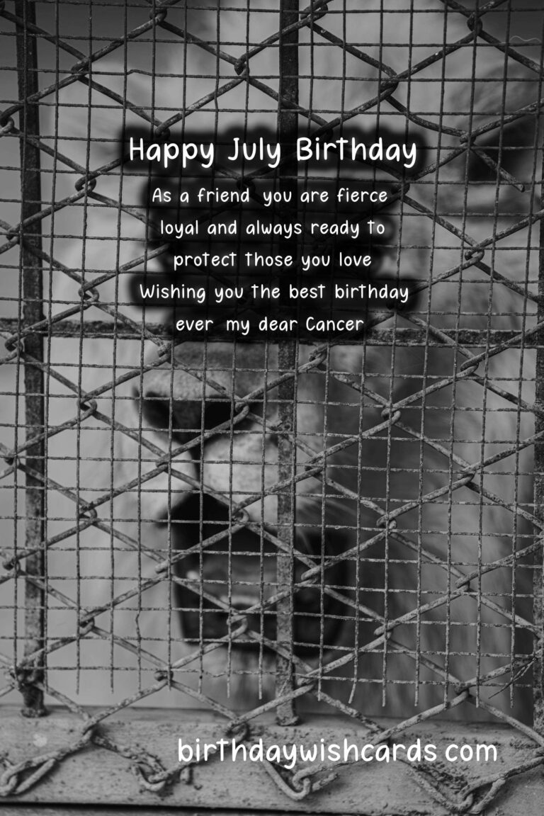 July Birthday Wishes: Majestic Lions and Regal Tigers