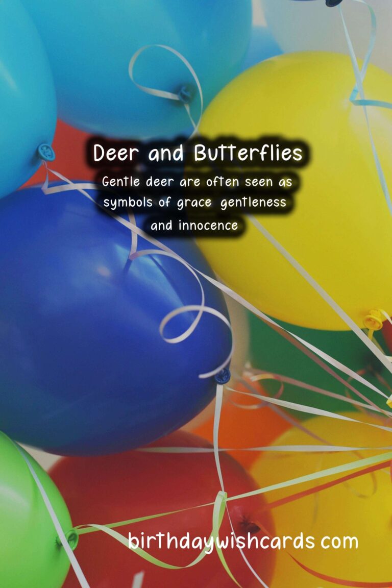 May Birthday Wishes: Gentle Deer and Graceful Butterflies