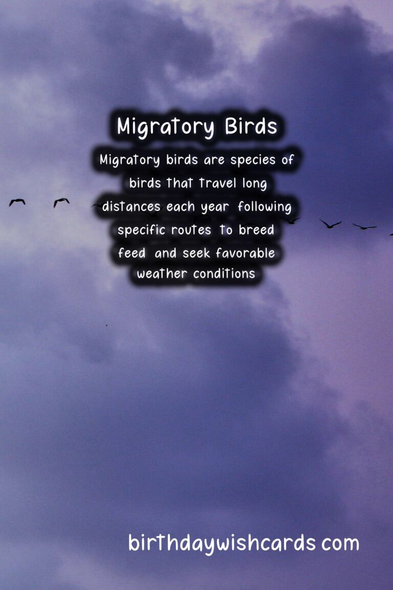National Day of the Migratory Bird - January 12
