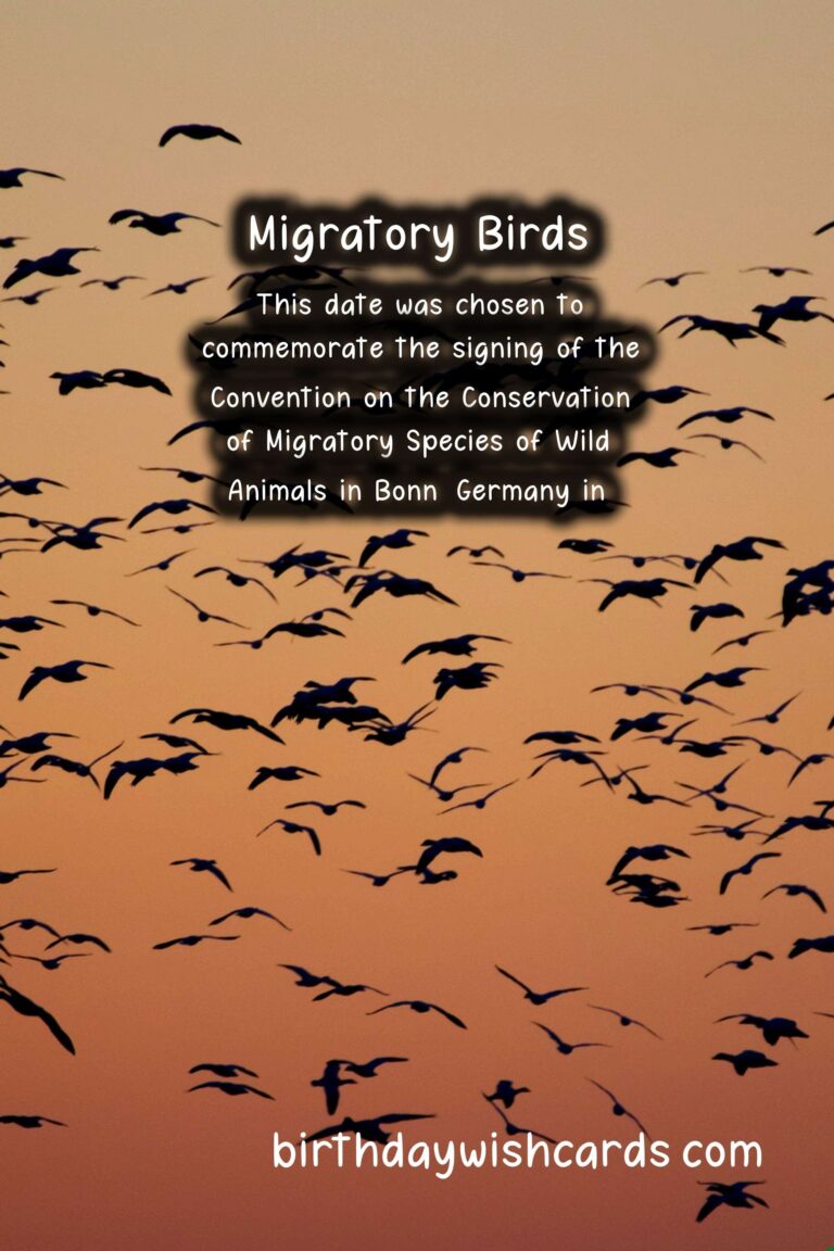 National Day of the Migratory Bird - January 12