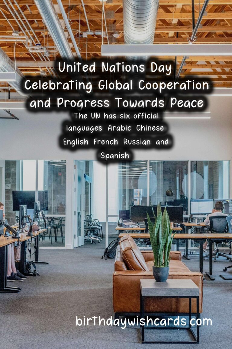October 26 - United Nations Day: Celebrating Global Cooperation and Progress Towards Peace