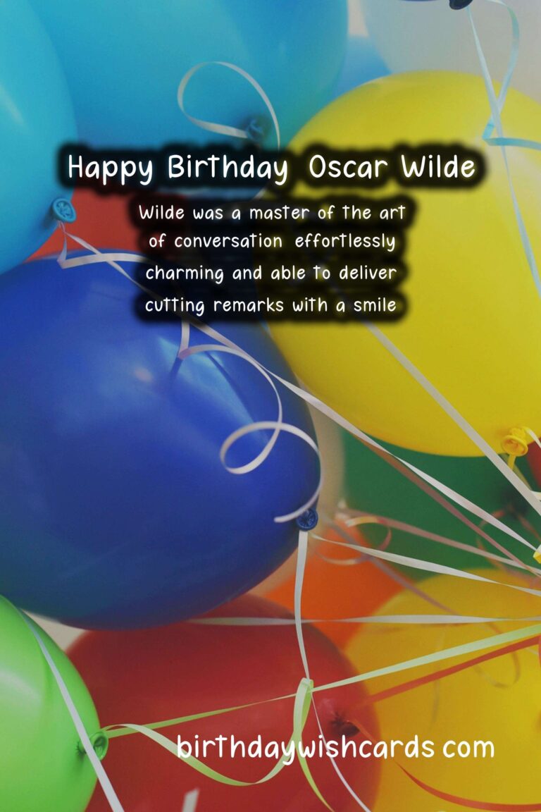 Oscar Wilde Birthday Wishes: Wildean Quotes and Victorian Wit