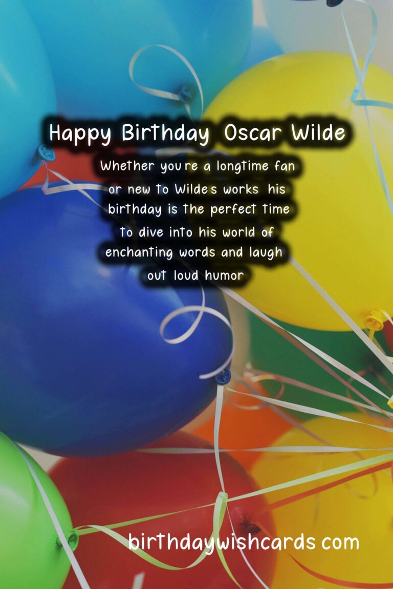 Oscar Wilde Birthday Wishes: Wildean Quotes and Victorian Wit