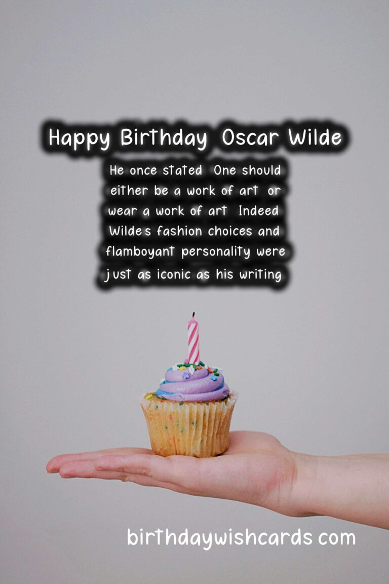 Oscar Wilde Birthday Wishes: Wildean Quotes and Victorian Wit