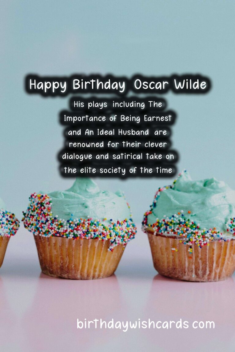 Oscar Wilde Birthday Wishes: Wildean Quotes and Victorian Wit