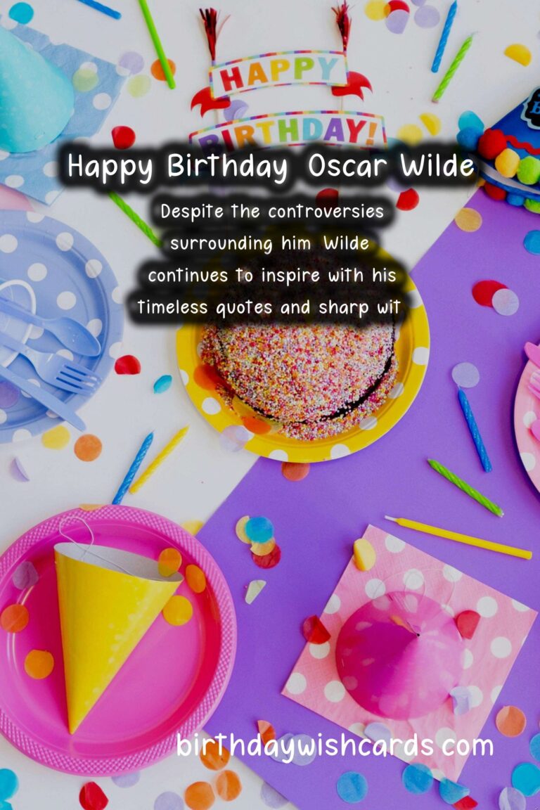 Oscar Wilde Birthday Wishes: Wildean Quotes and Victorian Wit