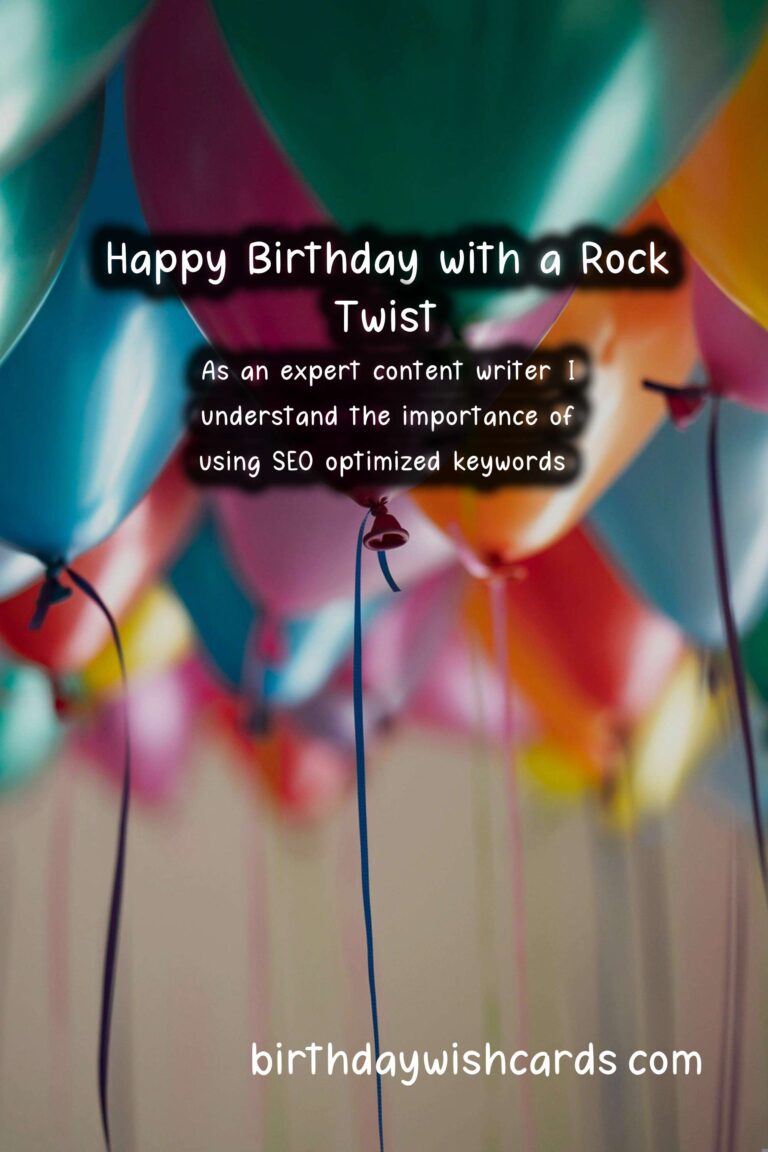 Rock Birthday Wishes: Celebrating with Guitar Riffs and Drum Beats