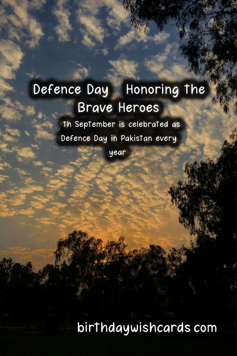 9 September - Defence Day: Remembering the Brave Heroes of Pakistan
