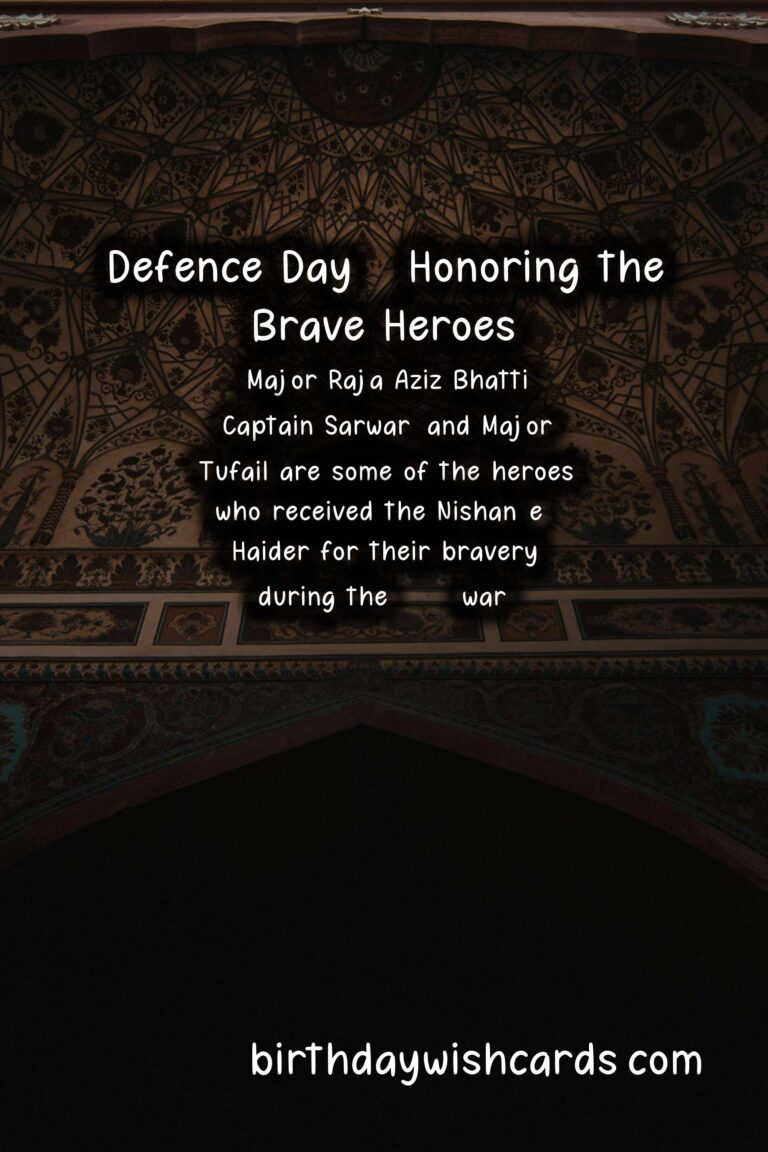 9 September - Defence Day: Remembering the Brave Heroes of Pakistan