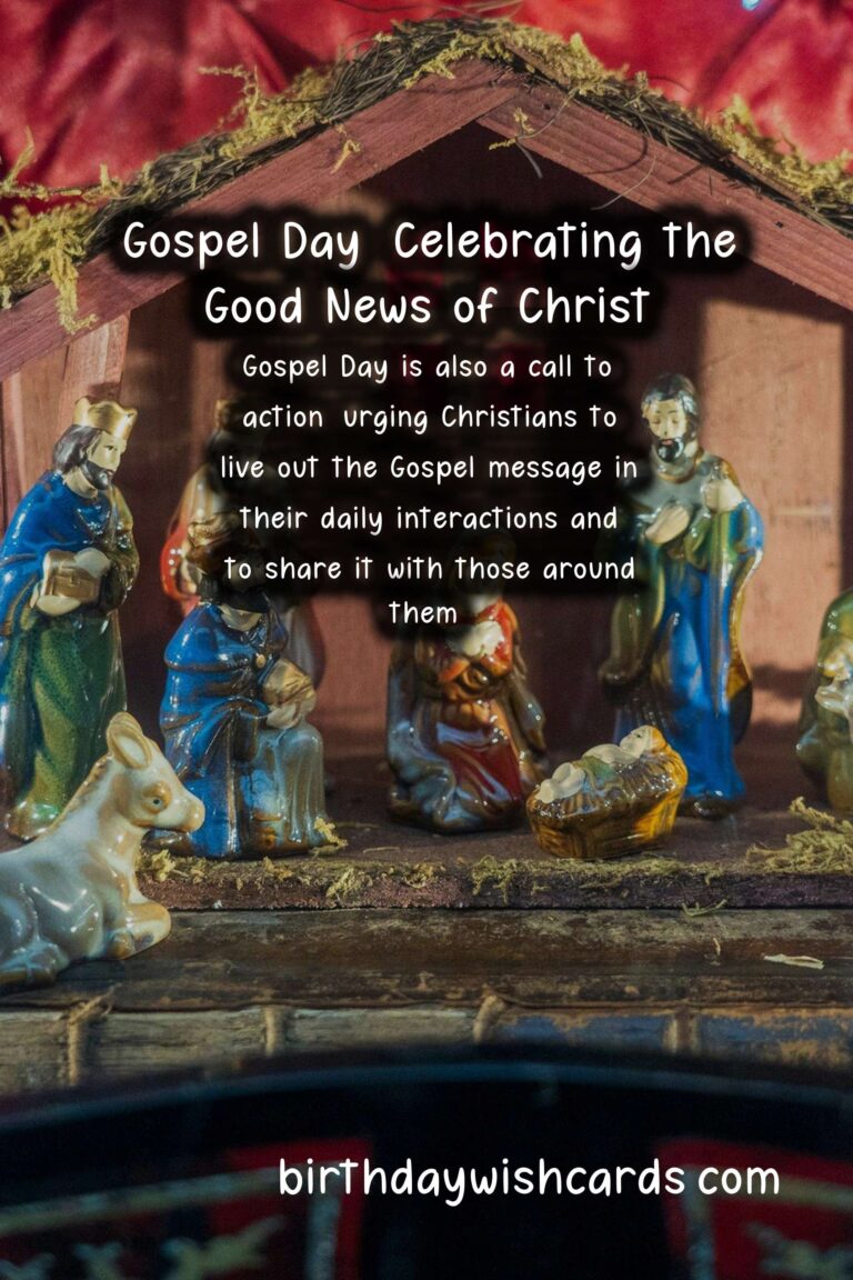 April 3 – Gospel Day: Celebrating the Good News of Christ