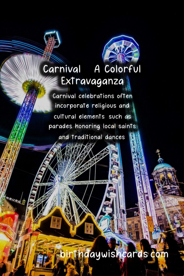 Carnival – An Extravagant and Colorful Celebration in February or March