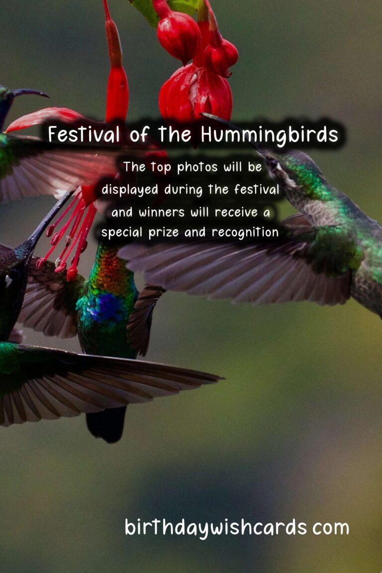 Celebrate the Beauty of Nature with the Festival of the Hummingbirds