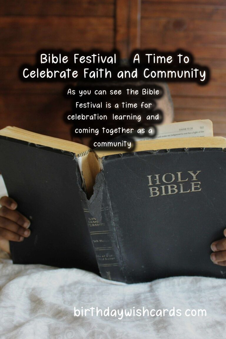 Celebrate the Bible Festival in November