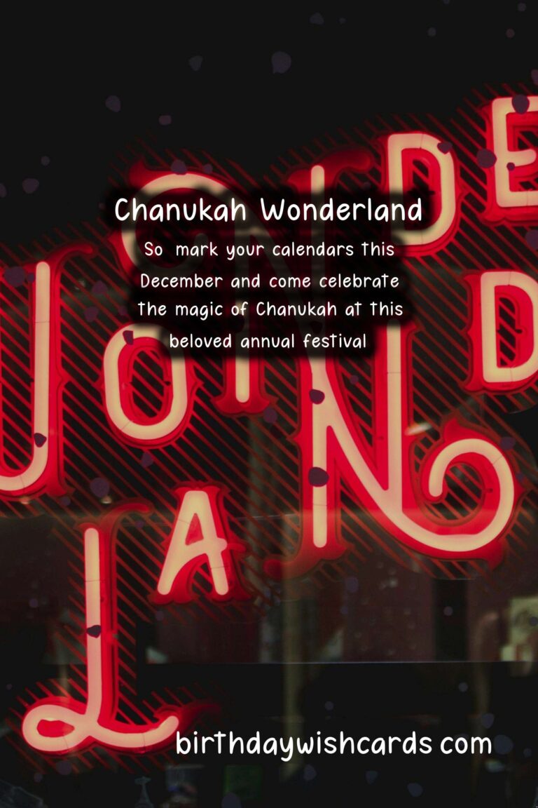 Celebrate the Magic of Chanukah at Chanukah Wonderland – A Tradition of Joy and Wonder