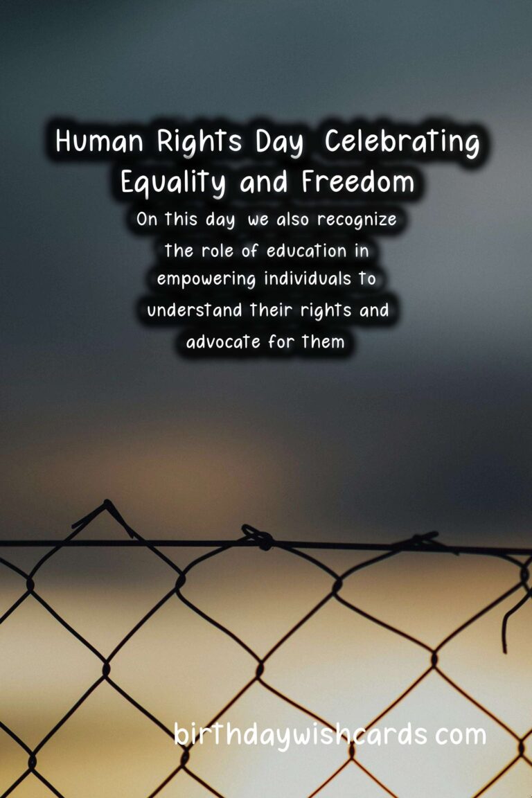 Celebrating Human Rights Day: The Importance of Equality and Freedom