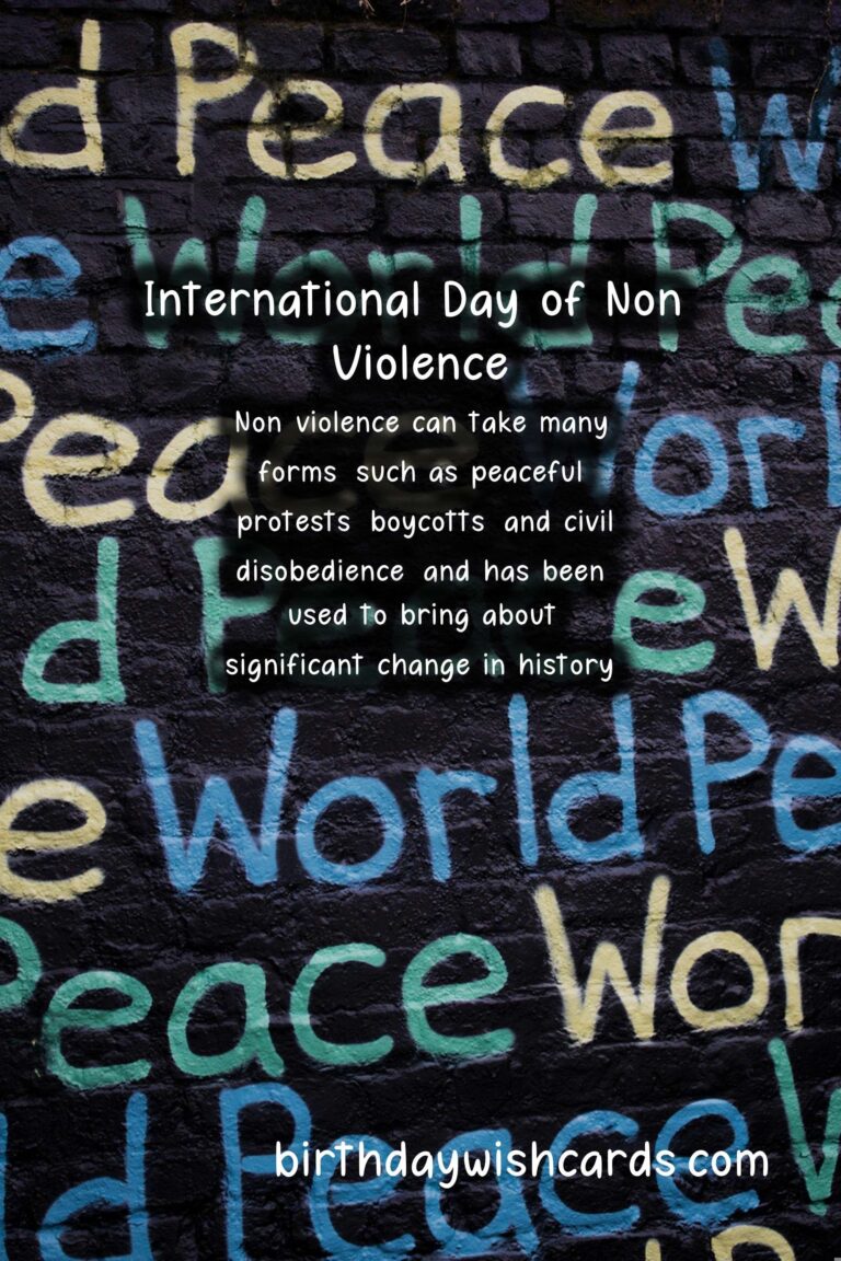 Celebrating International Day of Non-Violence: A Call for World Peace