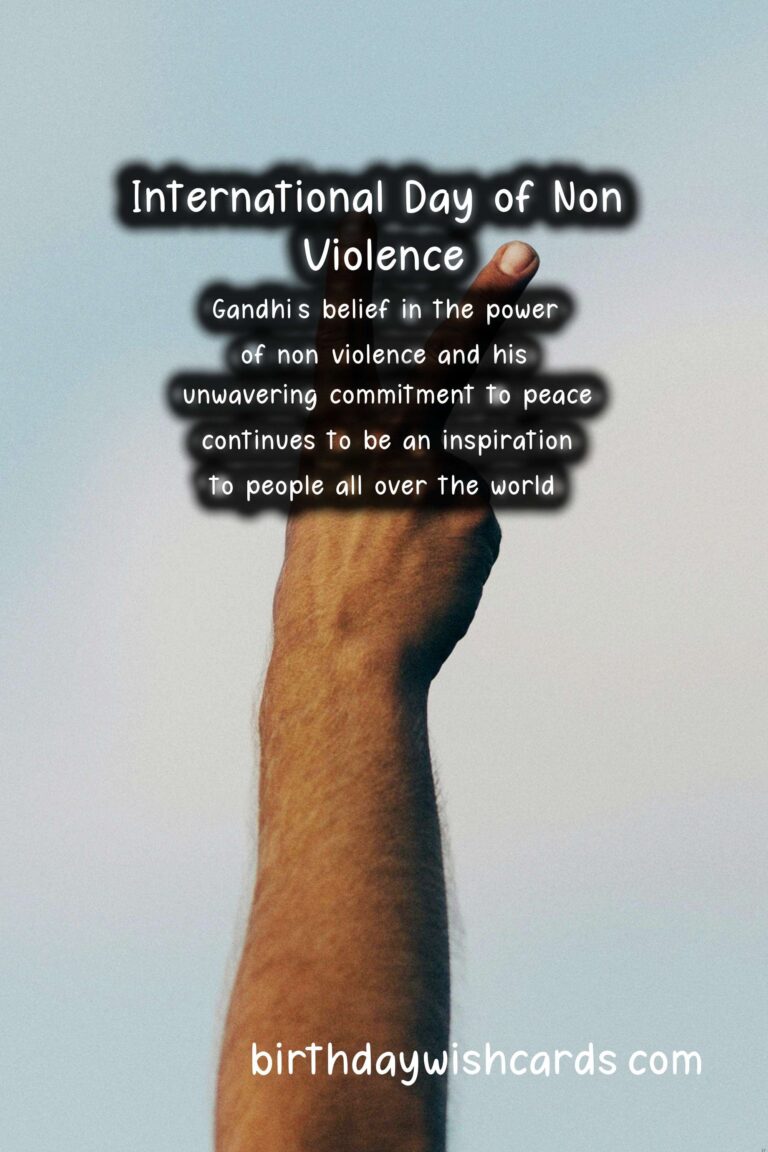 Celebrating International Day of Non-Violence: A Call for World Peace