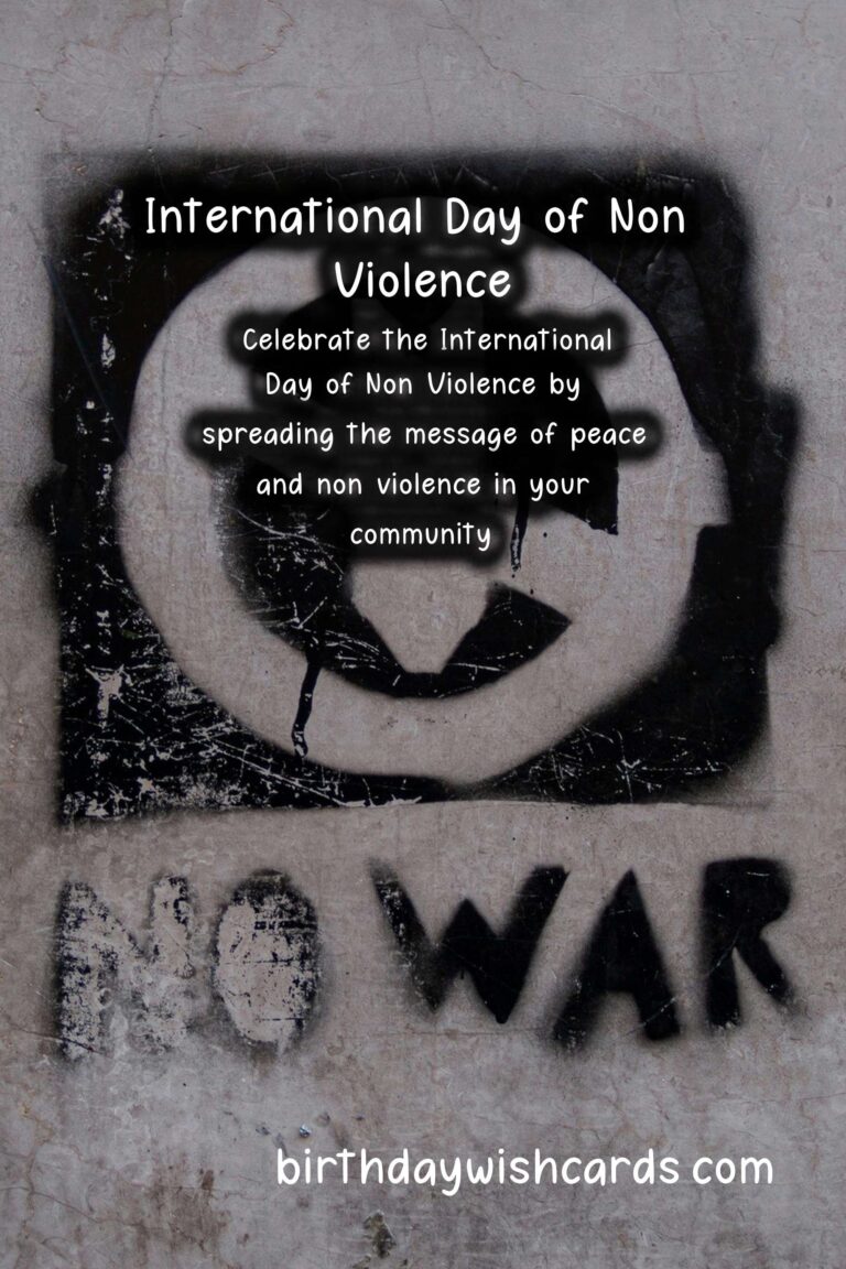 Celebrating International Day of Non-Violence: A Call for World Peace