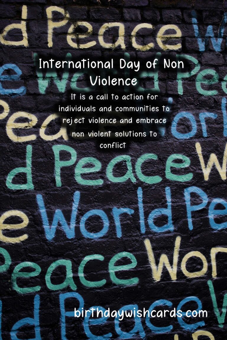 Celebrating International Day of Non-Violence: A Call for World Peace