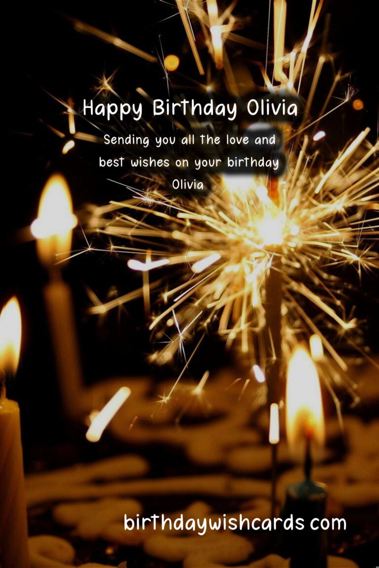 Celebrating Olivia's Birthday: Sweet Wishes and Lovely Images