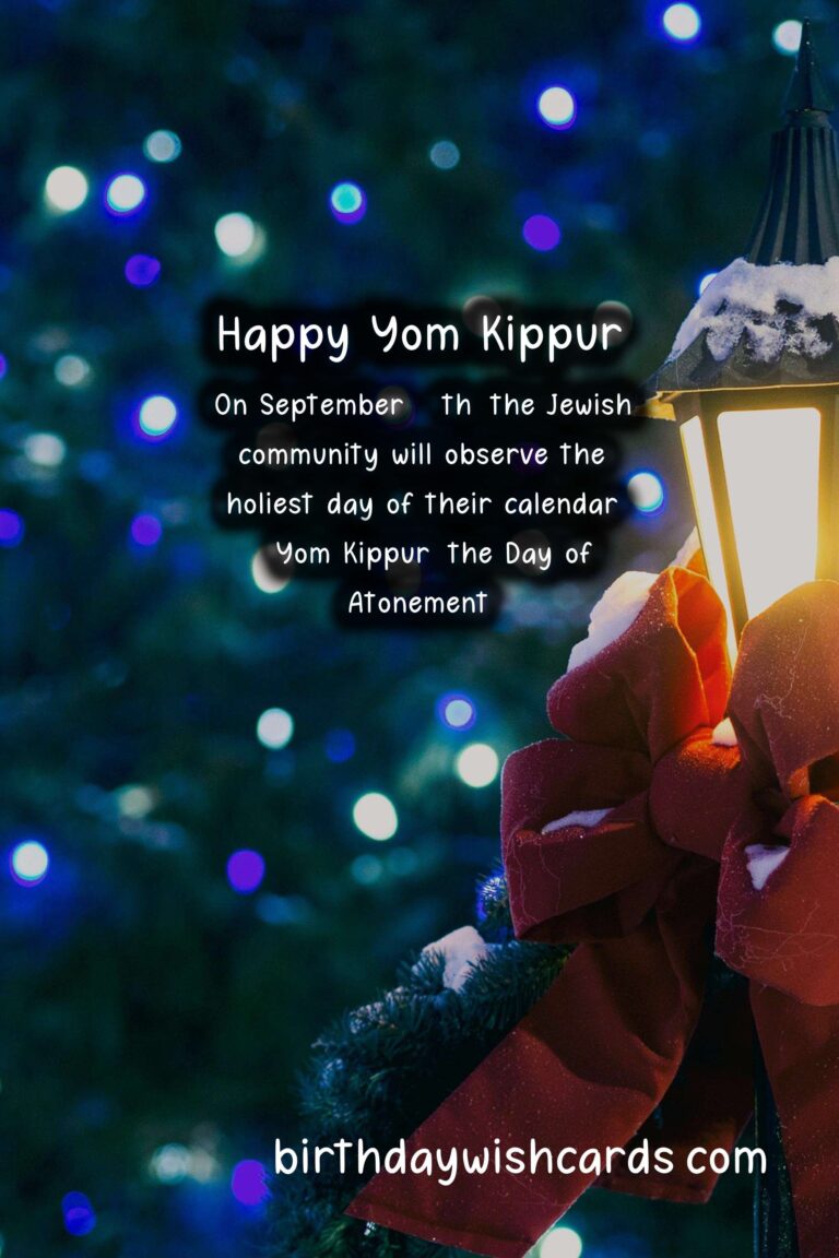 Celebrating Yom Kippur: A Day of Atonement for the Jewish Community