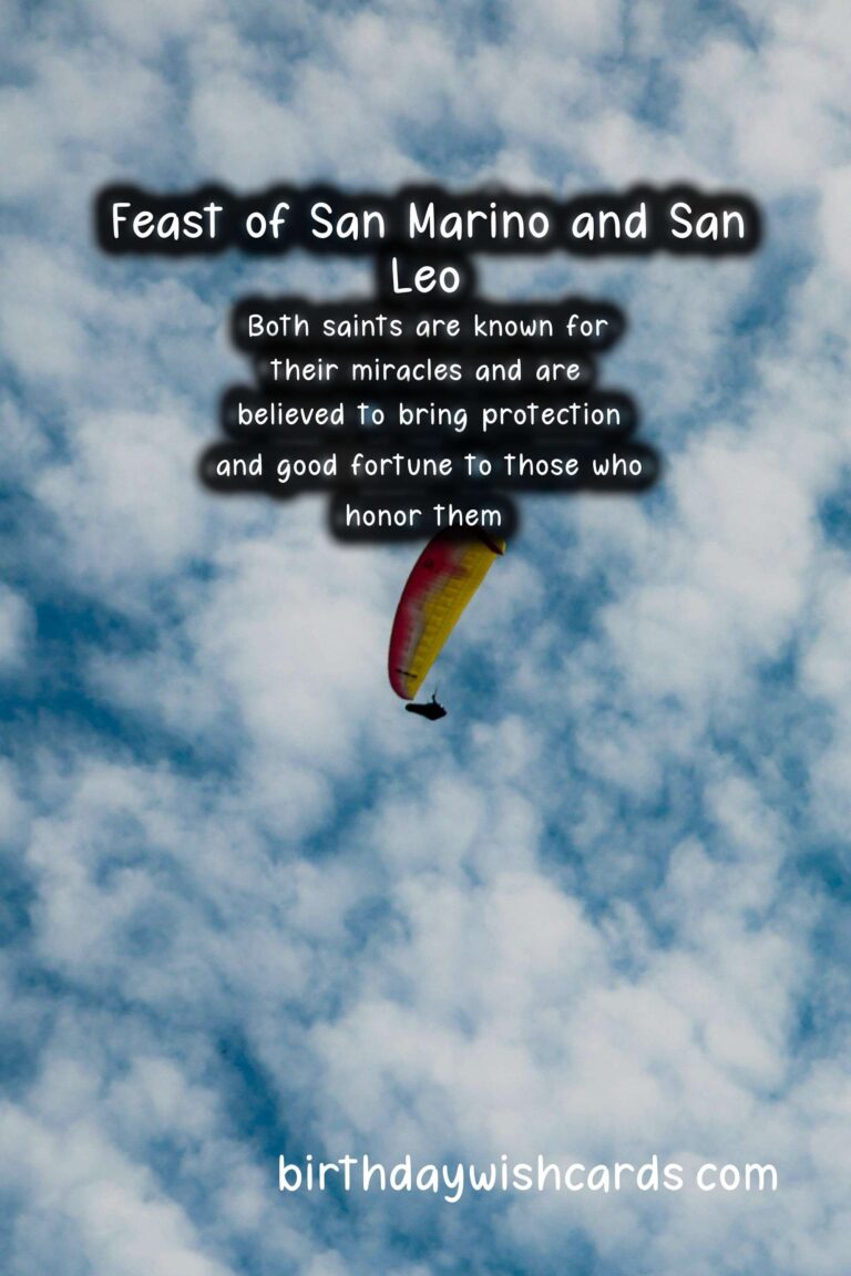 Celebrating the Feast of San Marino and San Leo: A Joyous Celebration on September 4