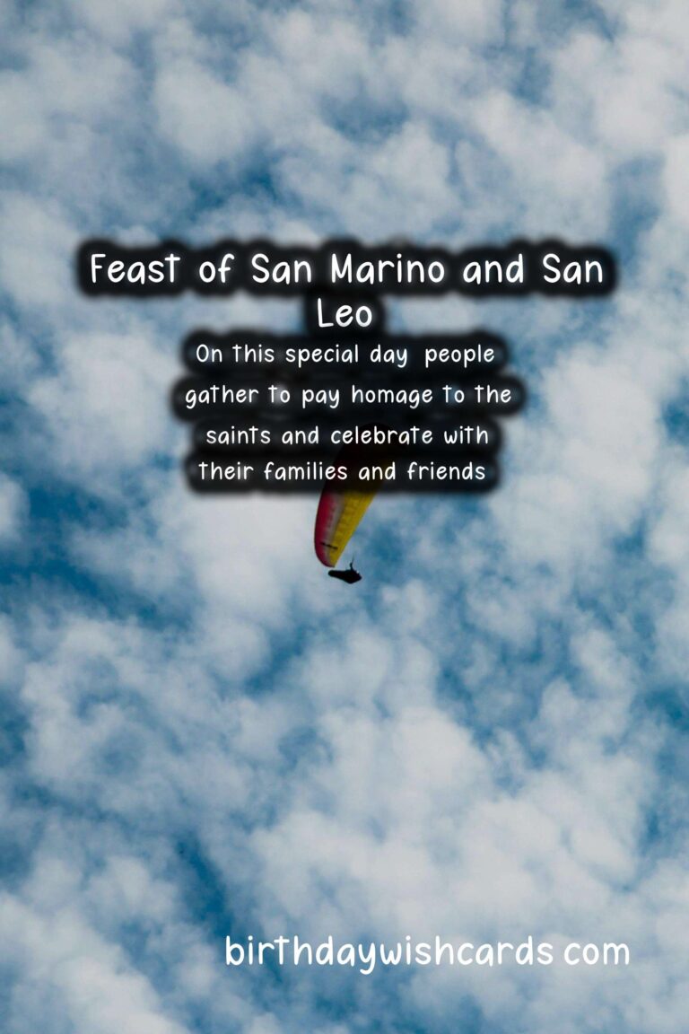 Celebrating the Feast of San Marino and San Leo: A Joyous Celebration on September 4