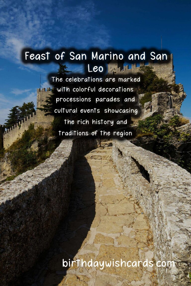Celebrating the Feast of San Marino and San Leo: A Joyous Celebration on September 4
