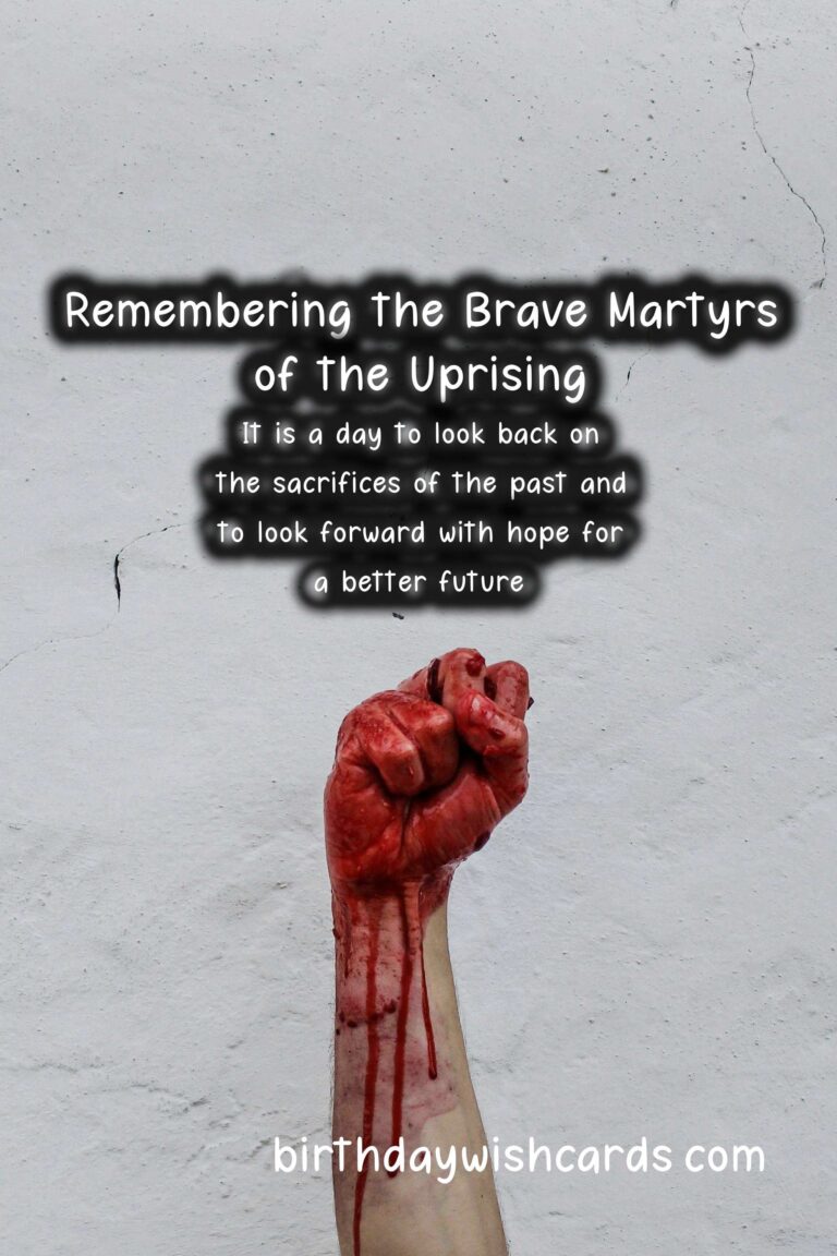 Day of Commemoration of the Martyrs of the Uprising (June 19) – Honoring the Brave