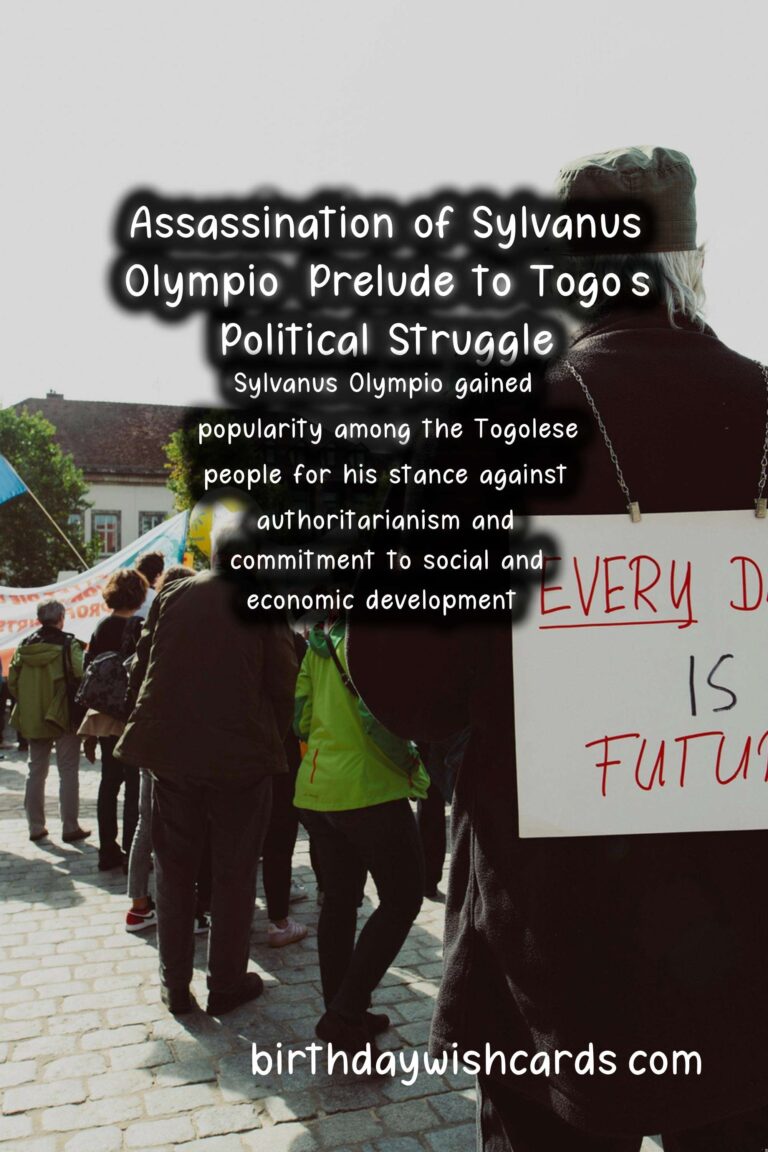 Death of Sylvanus Olympio (President): January 13