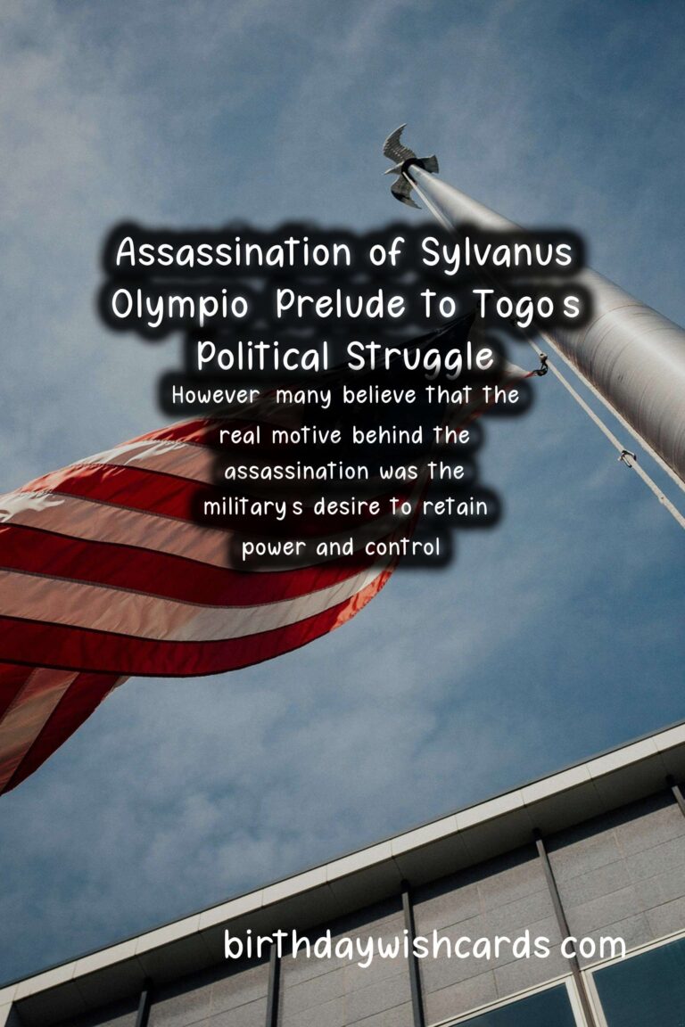 Death of Sylvanus Olympio (President): January 13