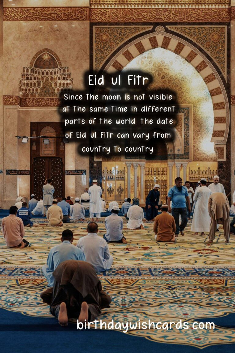 Eid-ul-Fitr - Date varies according to Islamic calendar