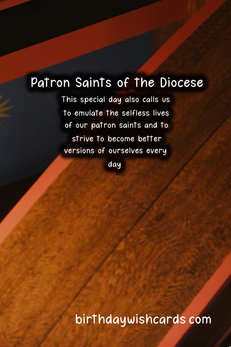 Feast of the Diocesan Patron Saints: Celebrated on the first Sunday of October