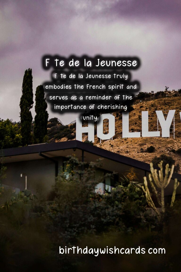 Fête de la Jeunesse: A Celebration of Youth and Unity