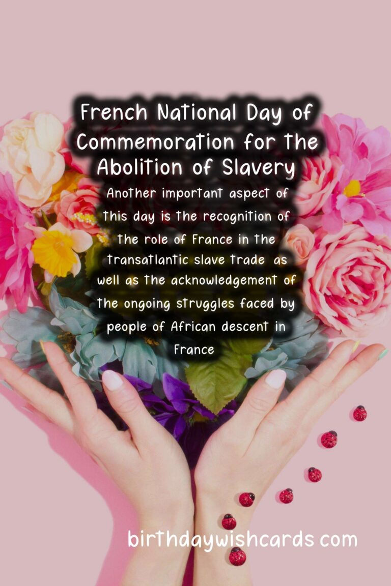 French National Day of Commemoration for the Abolition of Slavery (May 10)
