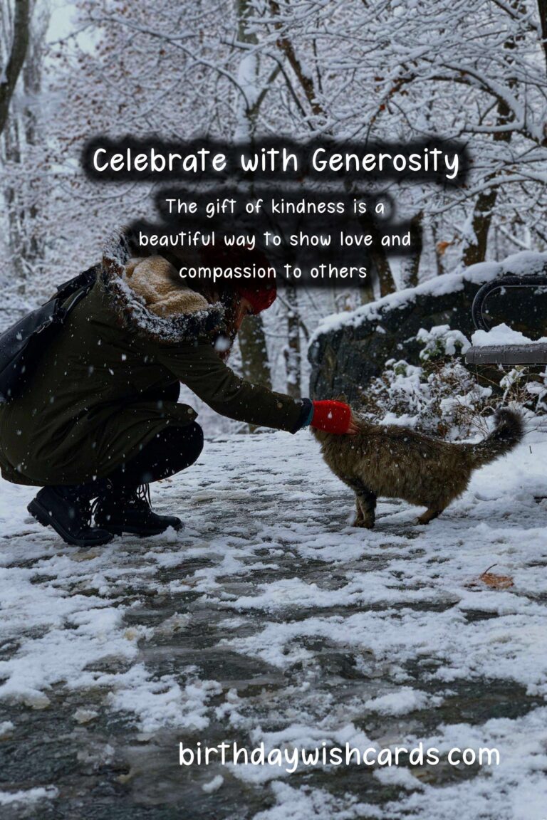 Gift of Kindness: Celebrating with Generosity