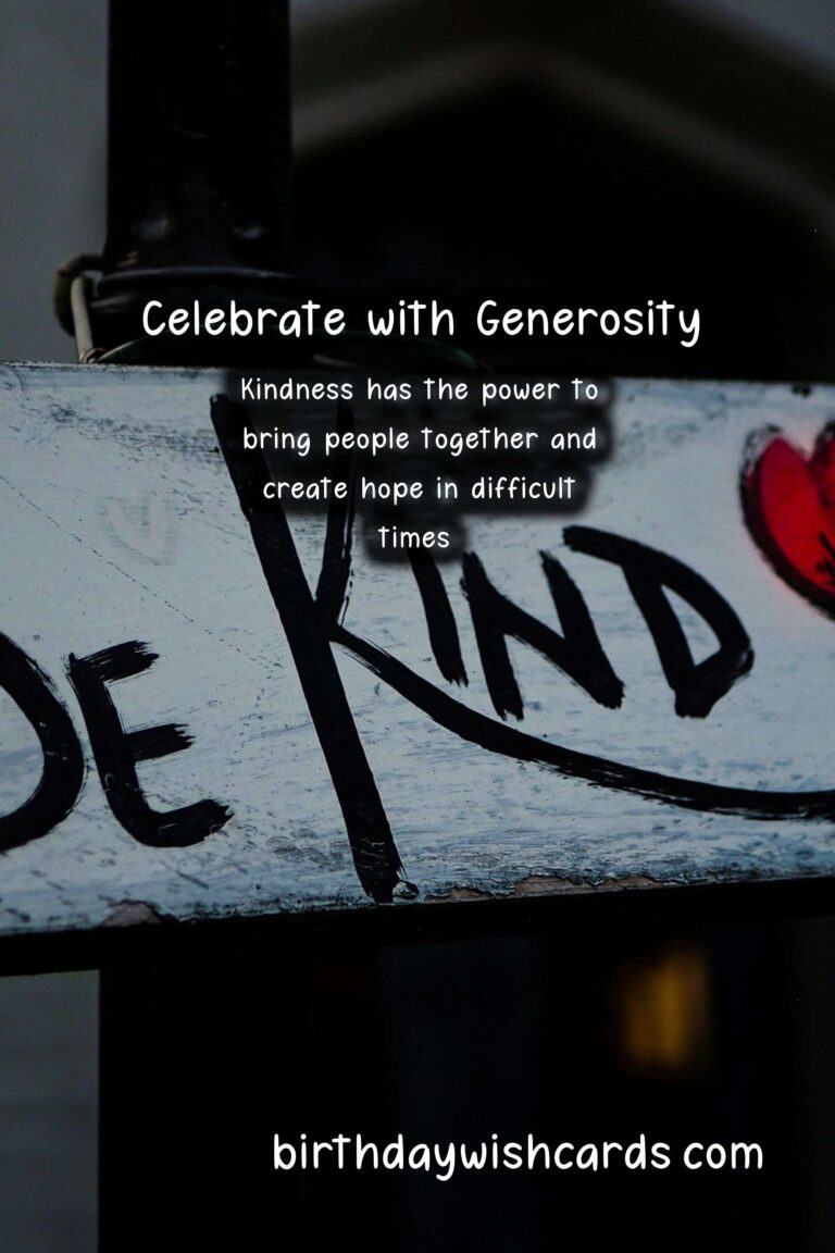Gift of Kindness: Celebrating with Generosity