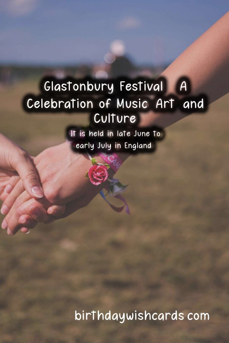 Glastonbury Festival - A Celebration of Music, Art, and Culture