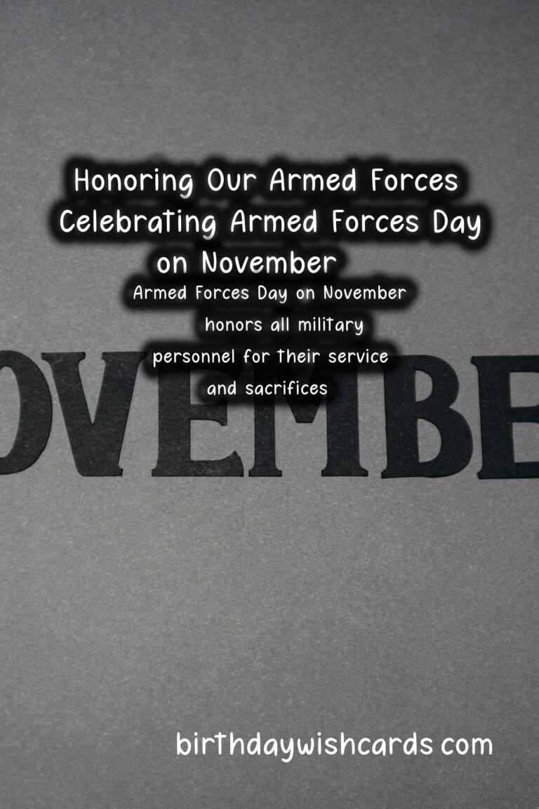 Honoring Our Armed Forces: Celebrating Armed Forces Day on November 23