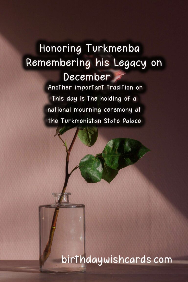 Honoring Turkmenbaşı's Legacy: Celebrating Turkmenbaşı Remembrance Day on December 21